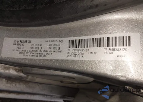 2015 Chrysler 200 Limited from USA, damaged, VIN 1C3CCCAB5FN751181